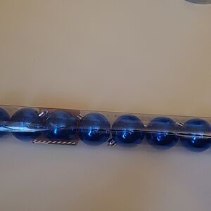 Holiday Time Silver and Blue Ornament Set